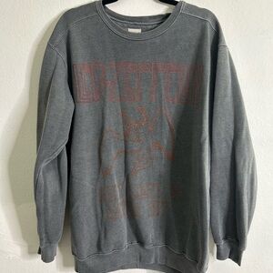 Oversized Gray Sweater Led Zeppelin crewneck L